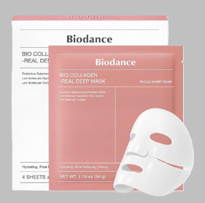 biodance collagen overnight hydrogel mask – hydrating, pore minimizing & plumping, korean skincare 4 pack